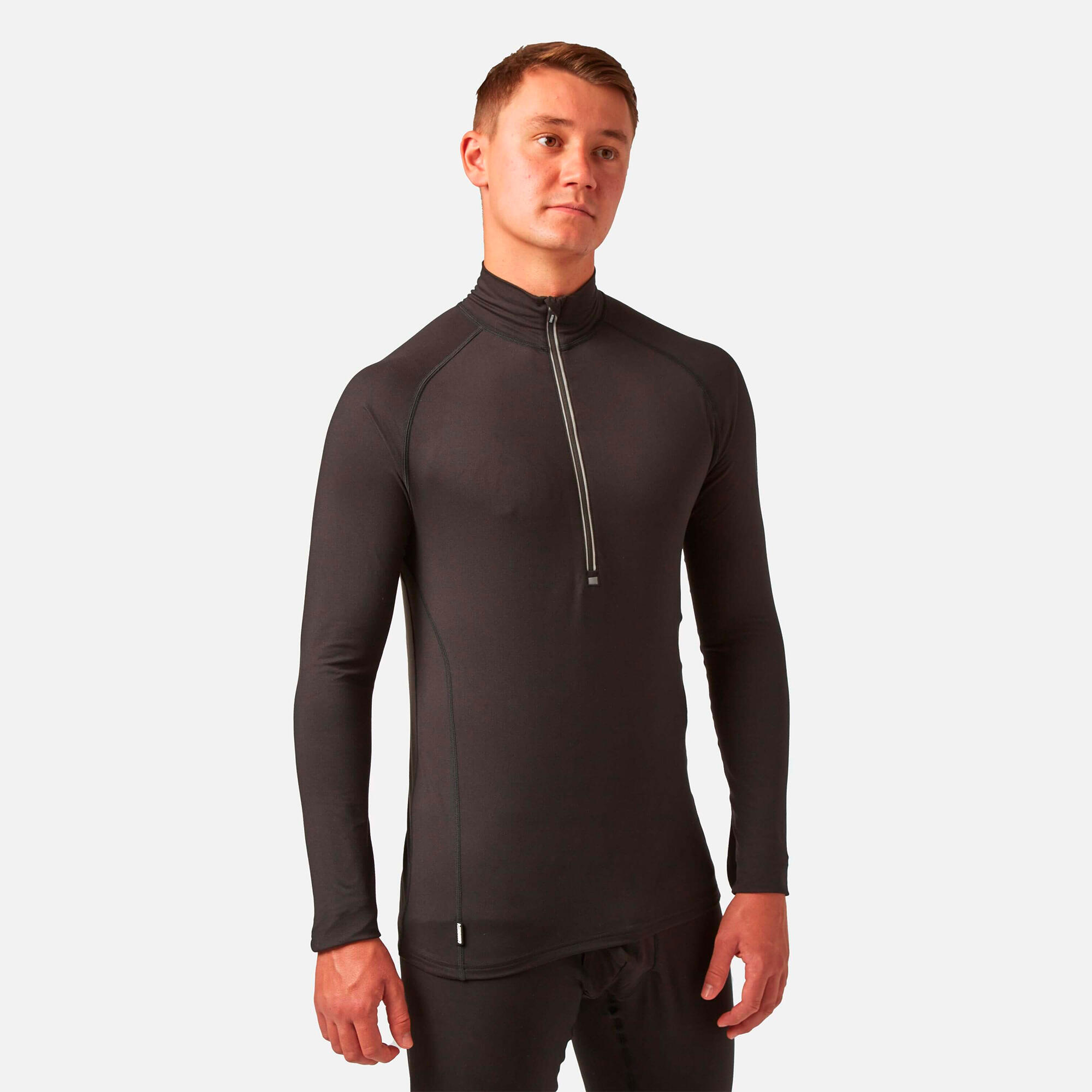 CarbonDri Bodyfit Zip Neck Black 3/6