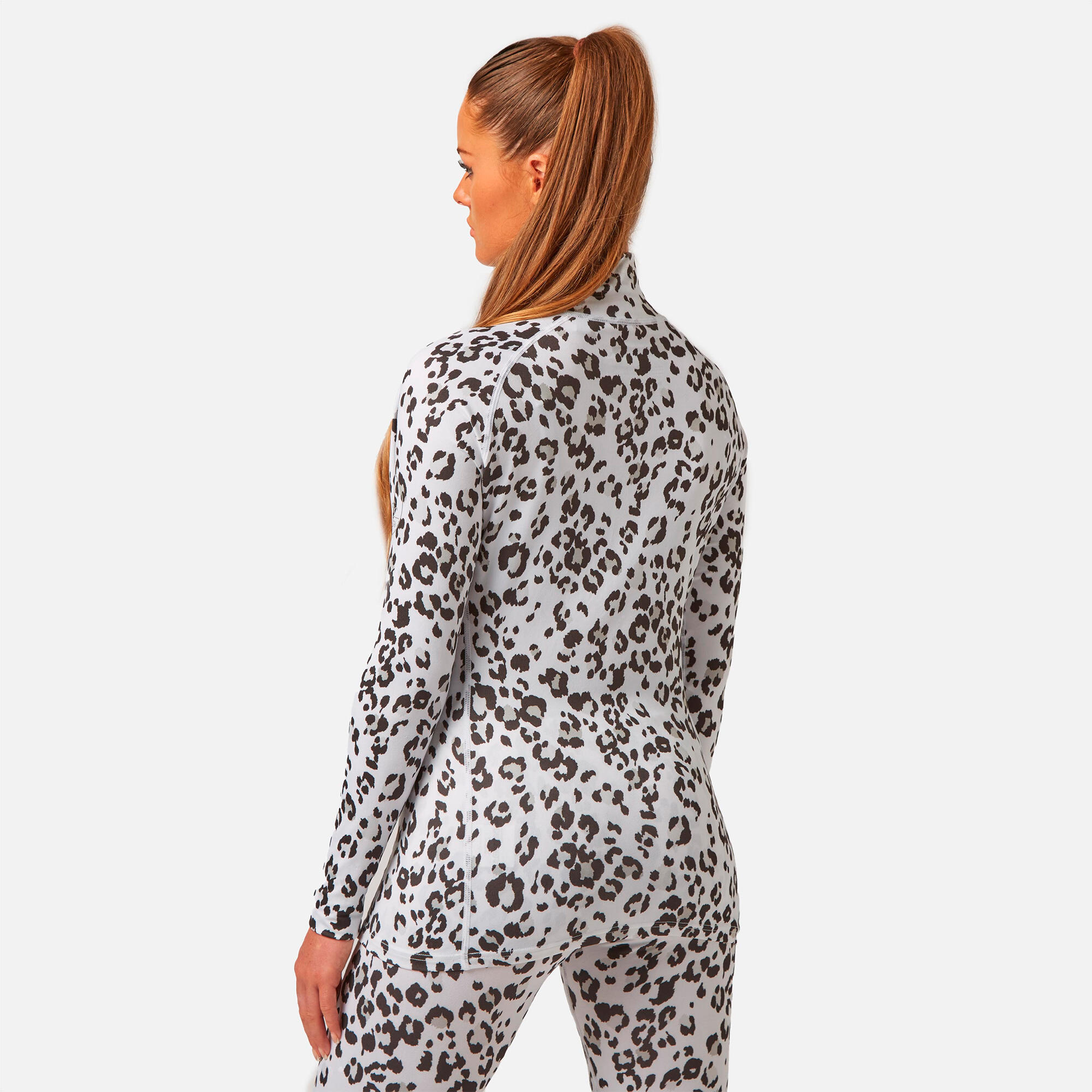 Cozy Limited Edition Zip Neck Snow Leopard 3/4