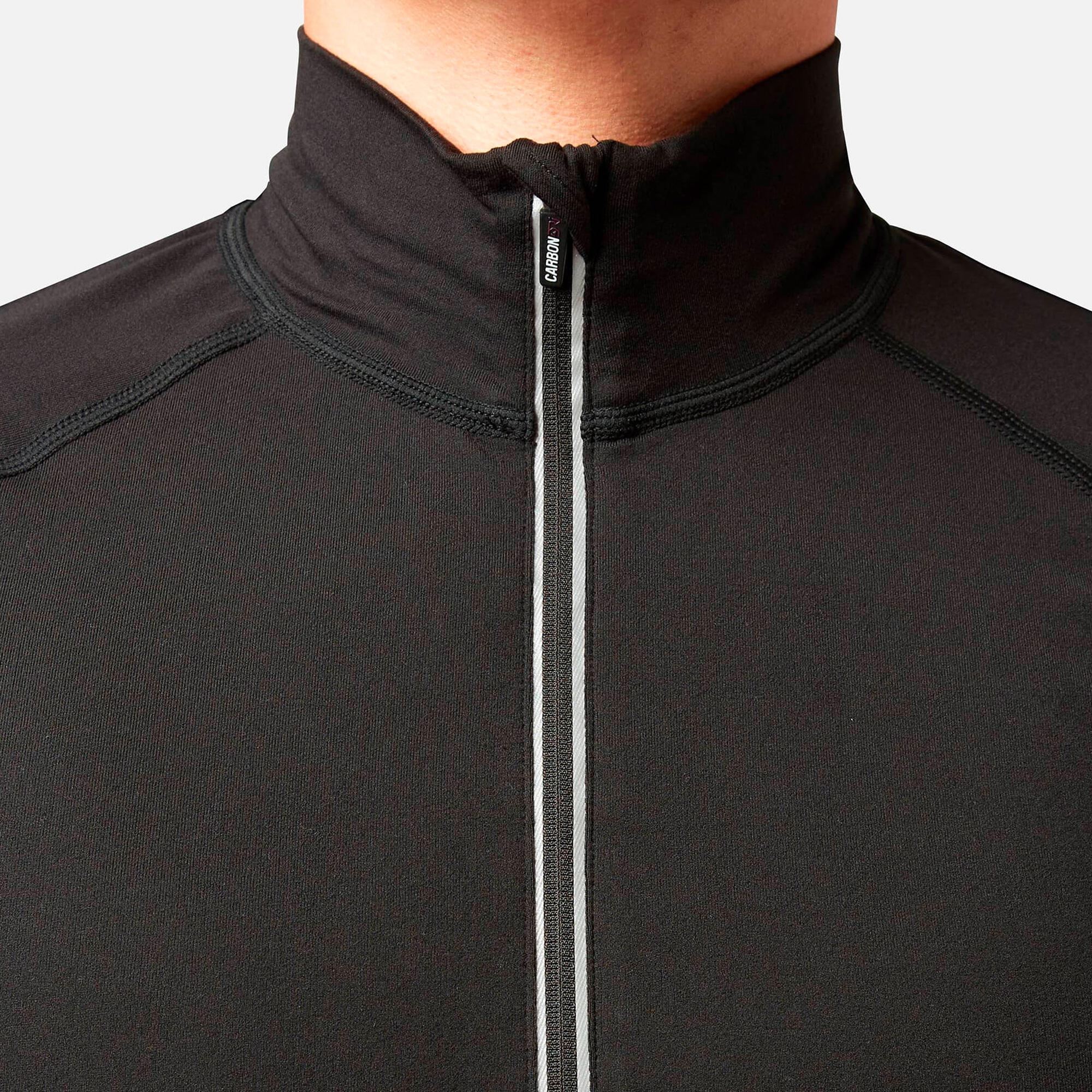 CarbonDri Bodyfit Zip Neck Black 6/6