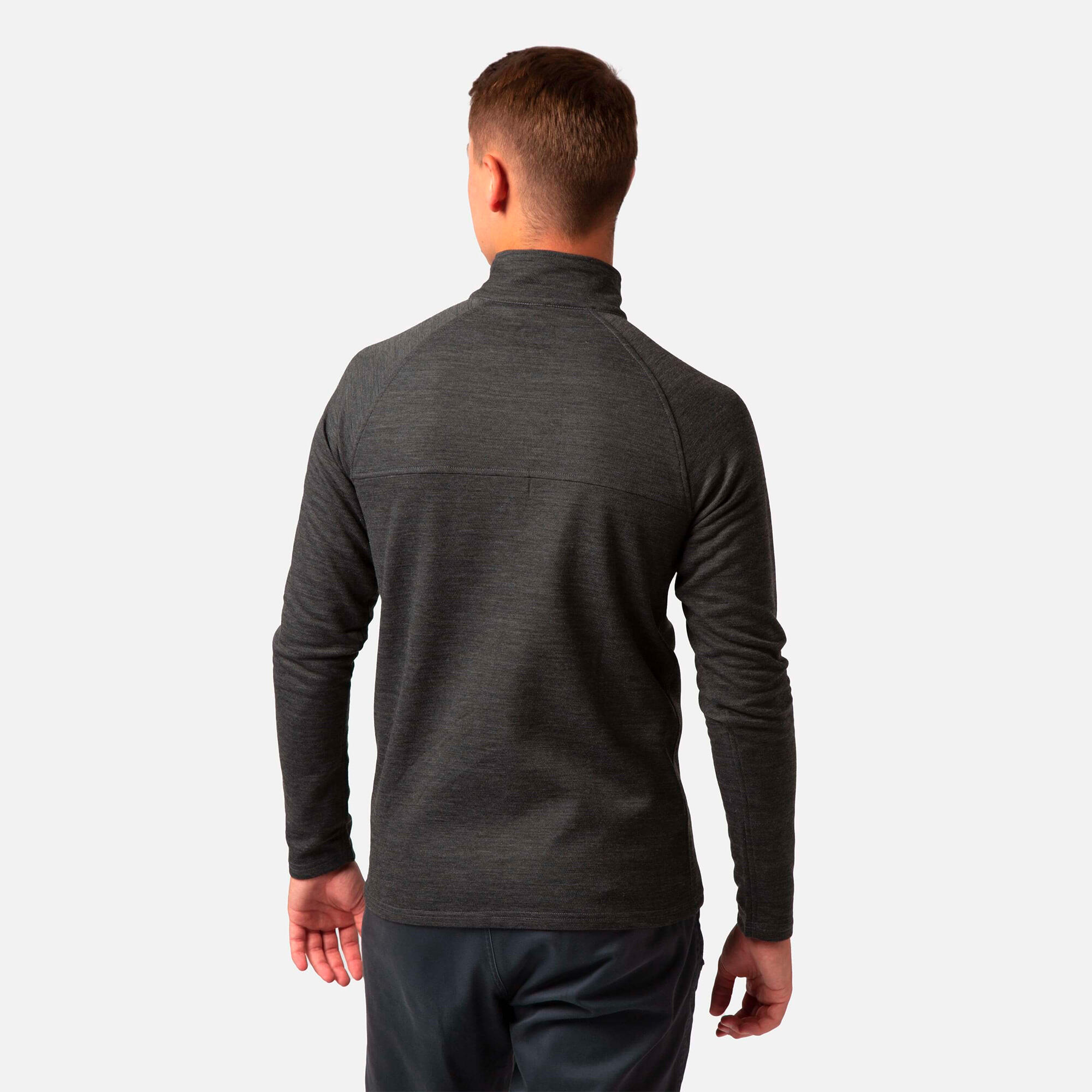 Bodyfit Pro Zip  Neck Black 3/6