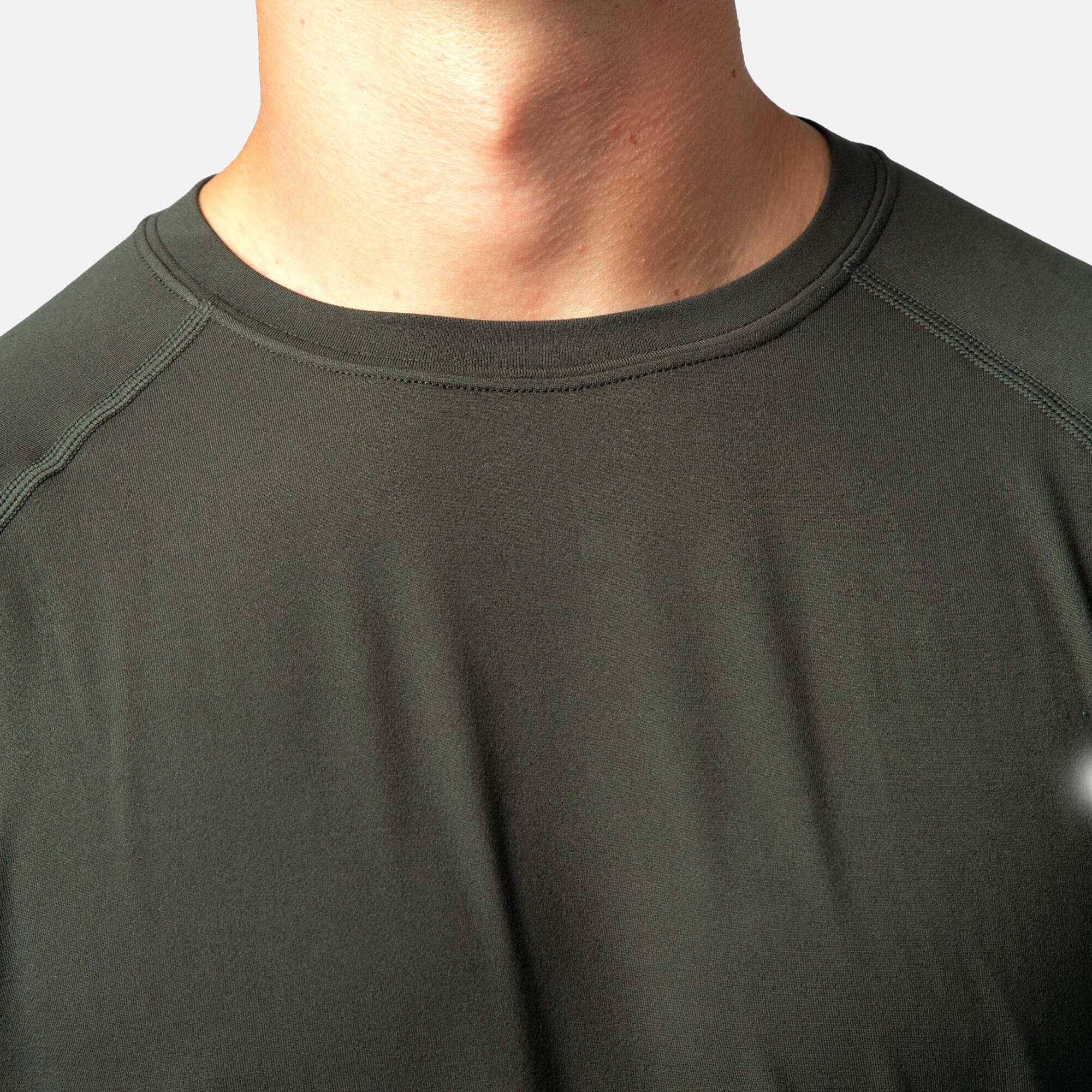 CarbonDri Bodyfit Crewneck Dark Khaki 5/7