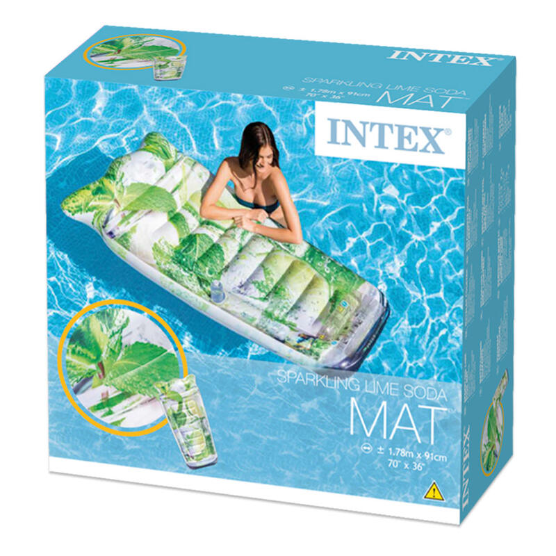 Intex 58778EU - Materassino Mare Bevanda Frizzante, 178x91 cm