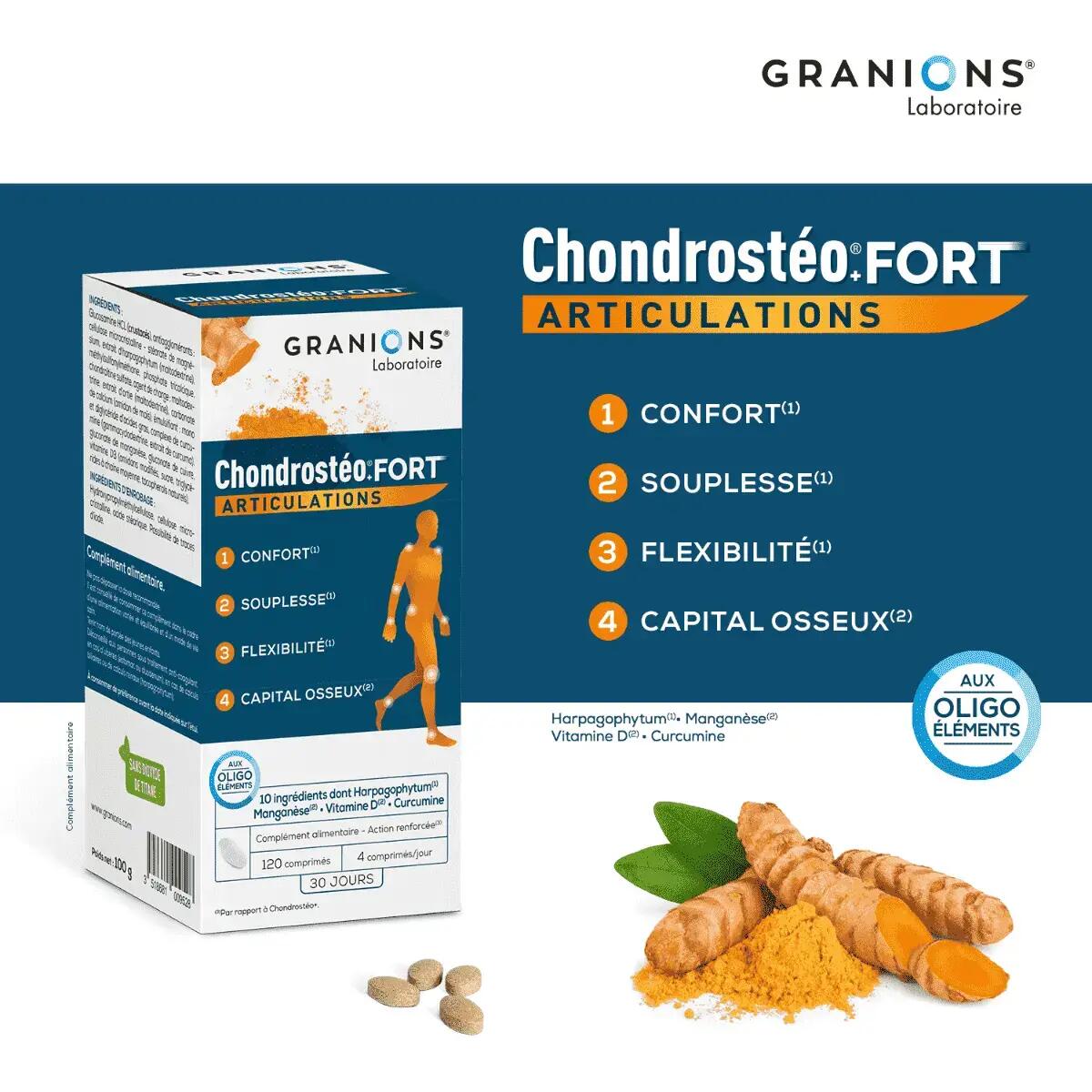Complexe articulaire - Chondrostéo®+ Fort - 120 Comprimés 3/6