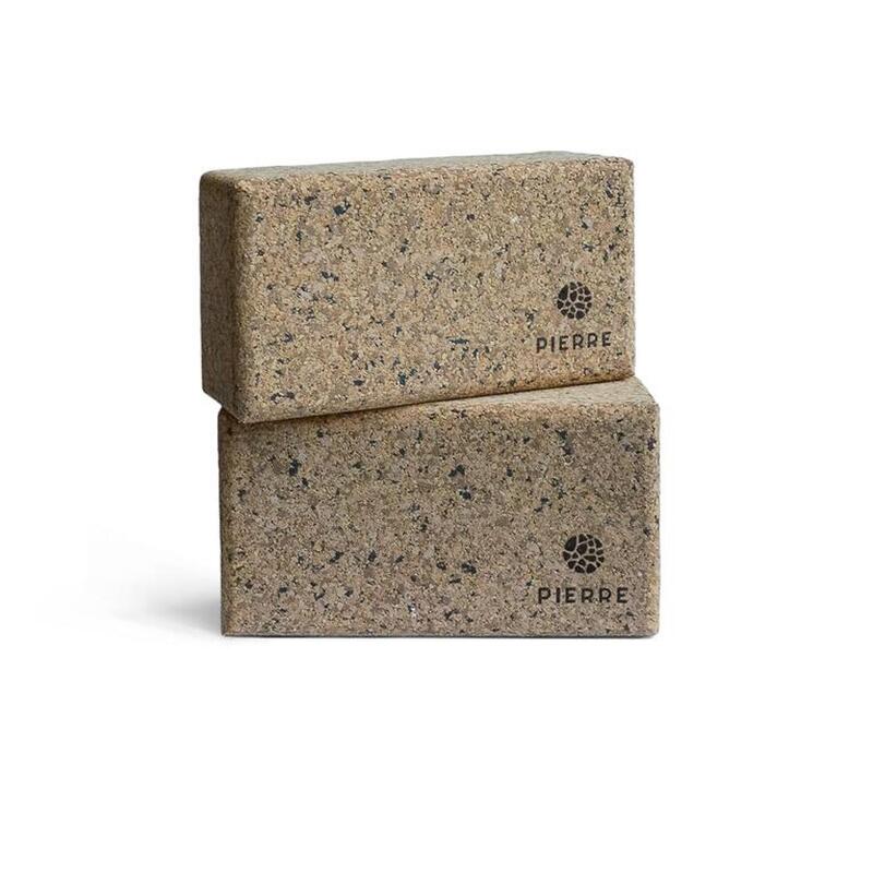 Blocchi da yoga - gomma riciclata e sughero naturale - Set di 6 blocchi