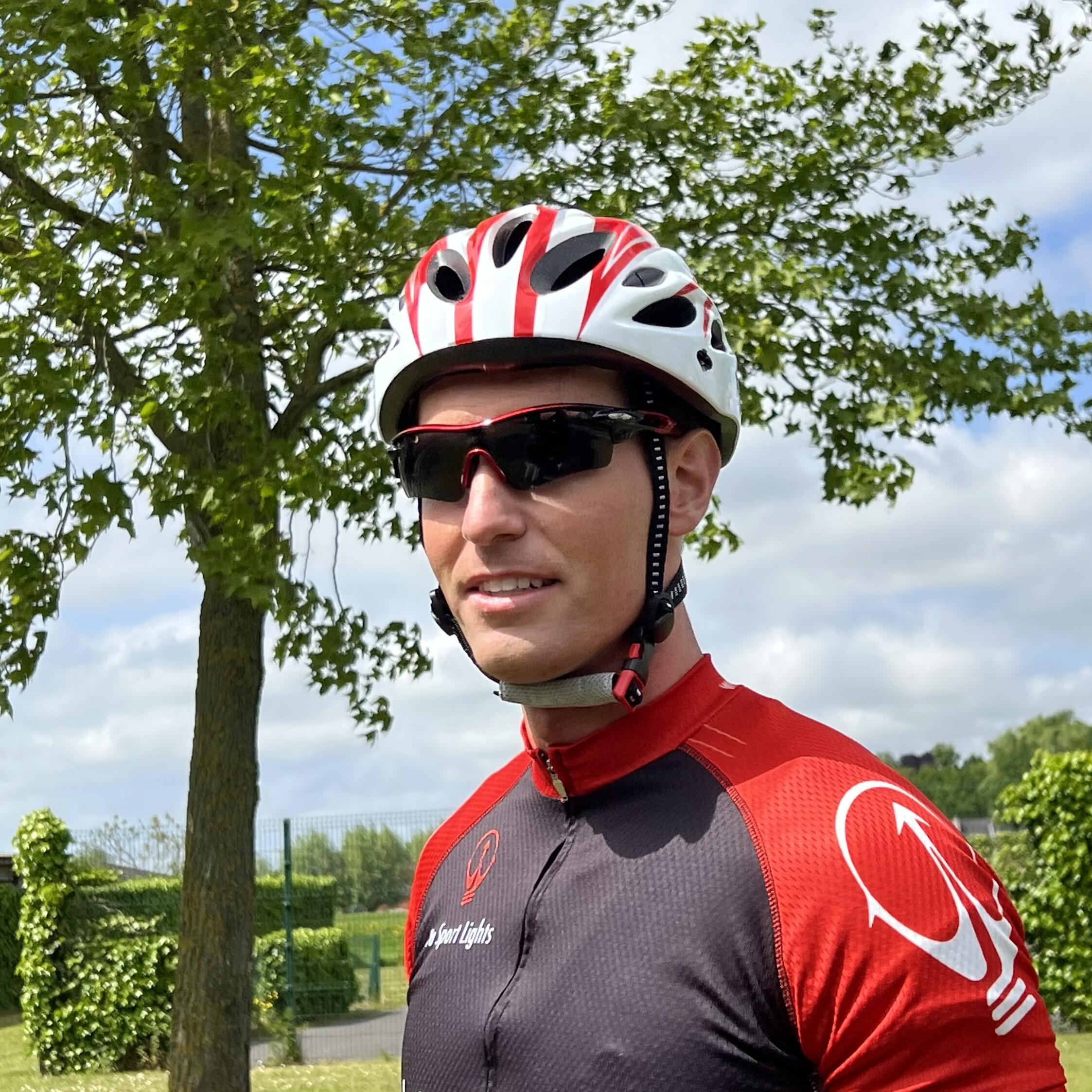 Capacete de bicicleta para senhora/senhor - Branco/Vermelho 6/7