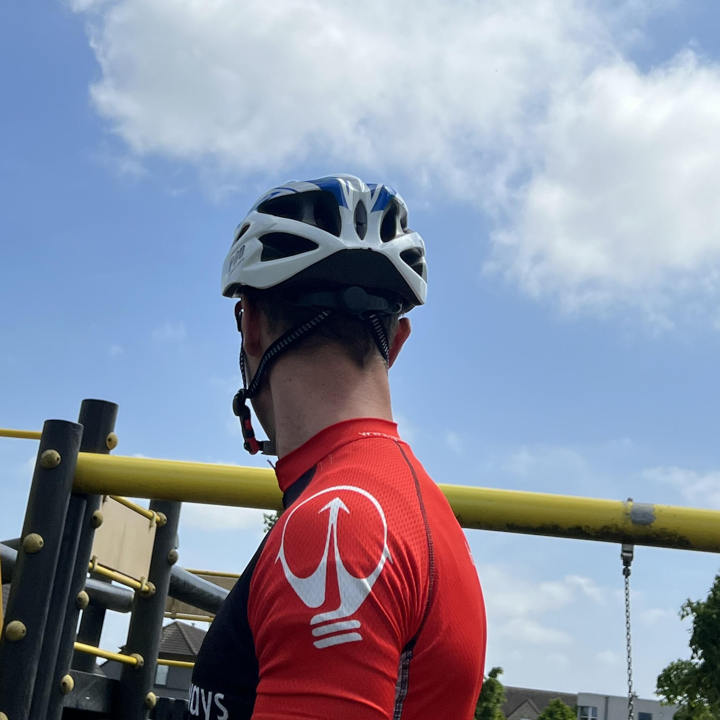 Fietshelm volwassenen Heren/Dames - Blauw/Wit 4/8