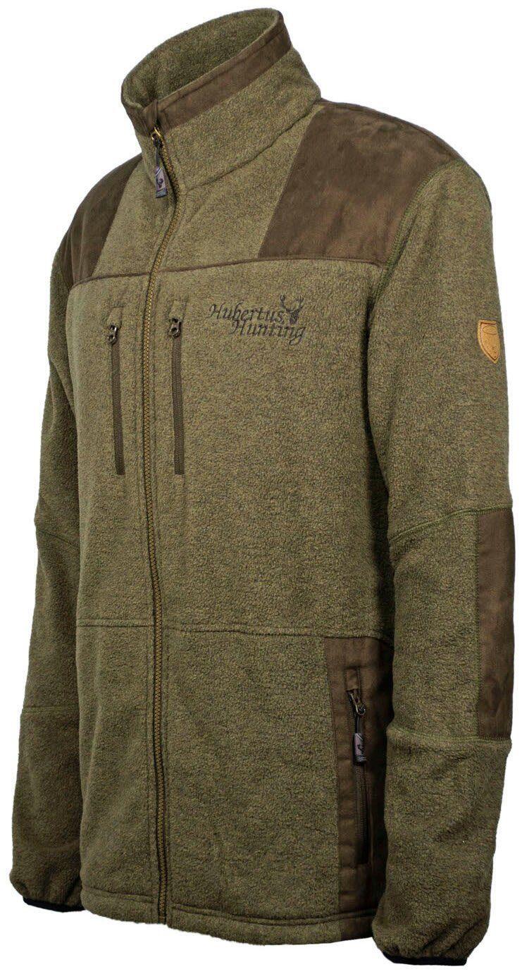 Hubertus® Jagd-Fleecejacke „Lahti“ oliv/braun Jagdjacke warm Outdoorjacke 2/4
