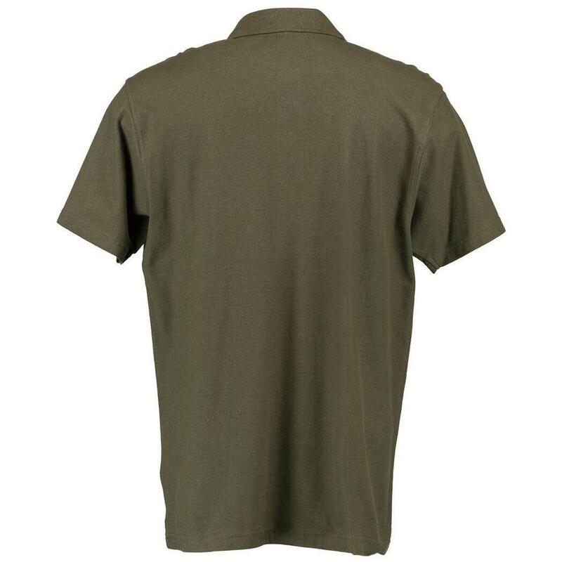 OS Trachten® Polo-Shirt mit Motiv "springender Hirsch" oliv grün Jagdshirt NEU