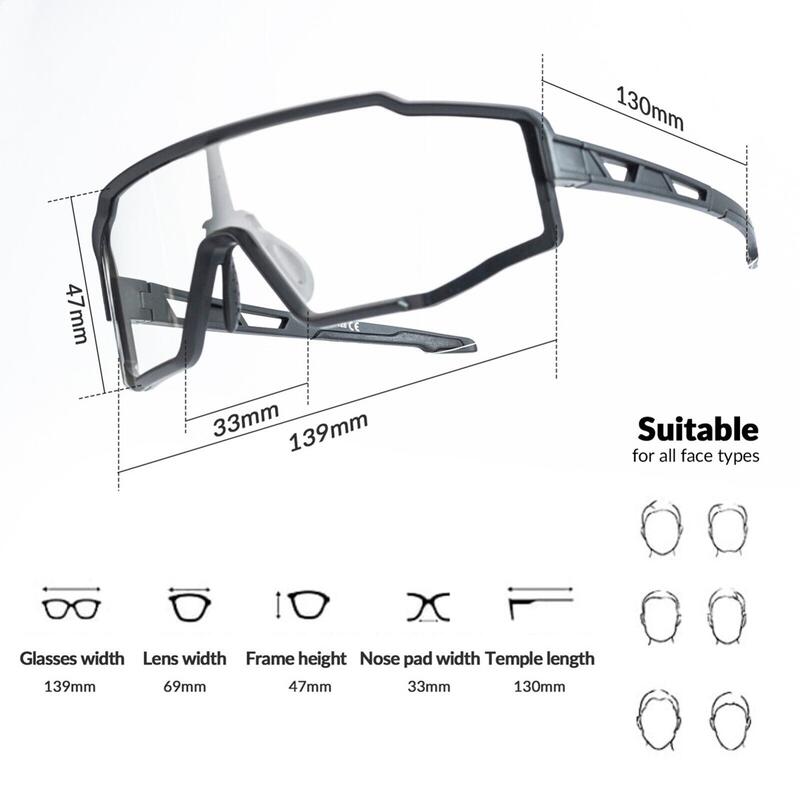 Okulary sportowe unisex Rockbros SP225AK z fotochromem