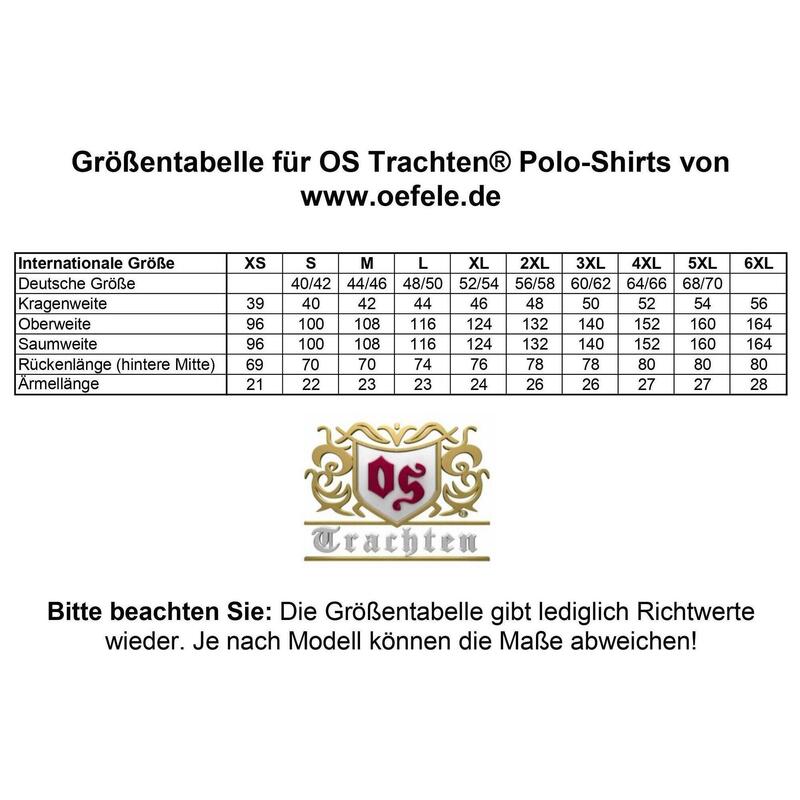OS Trachten® Polo-Shirt mit Motiv "Wildschwein/Sau" Jagdshirt mit Knopfkragen
