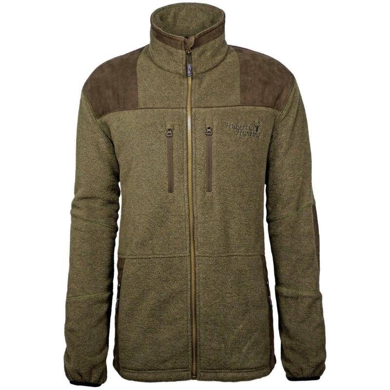 Hubertus® Jagd-Fleecejacke „Lahti“ oliv/braun Jagdjacke warm Outdoorjacke  HUBERTUS - DECATHLON