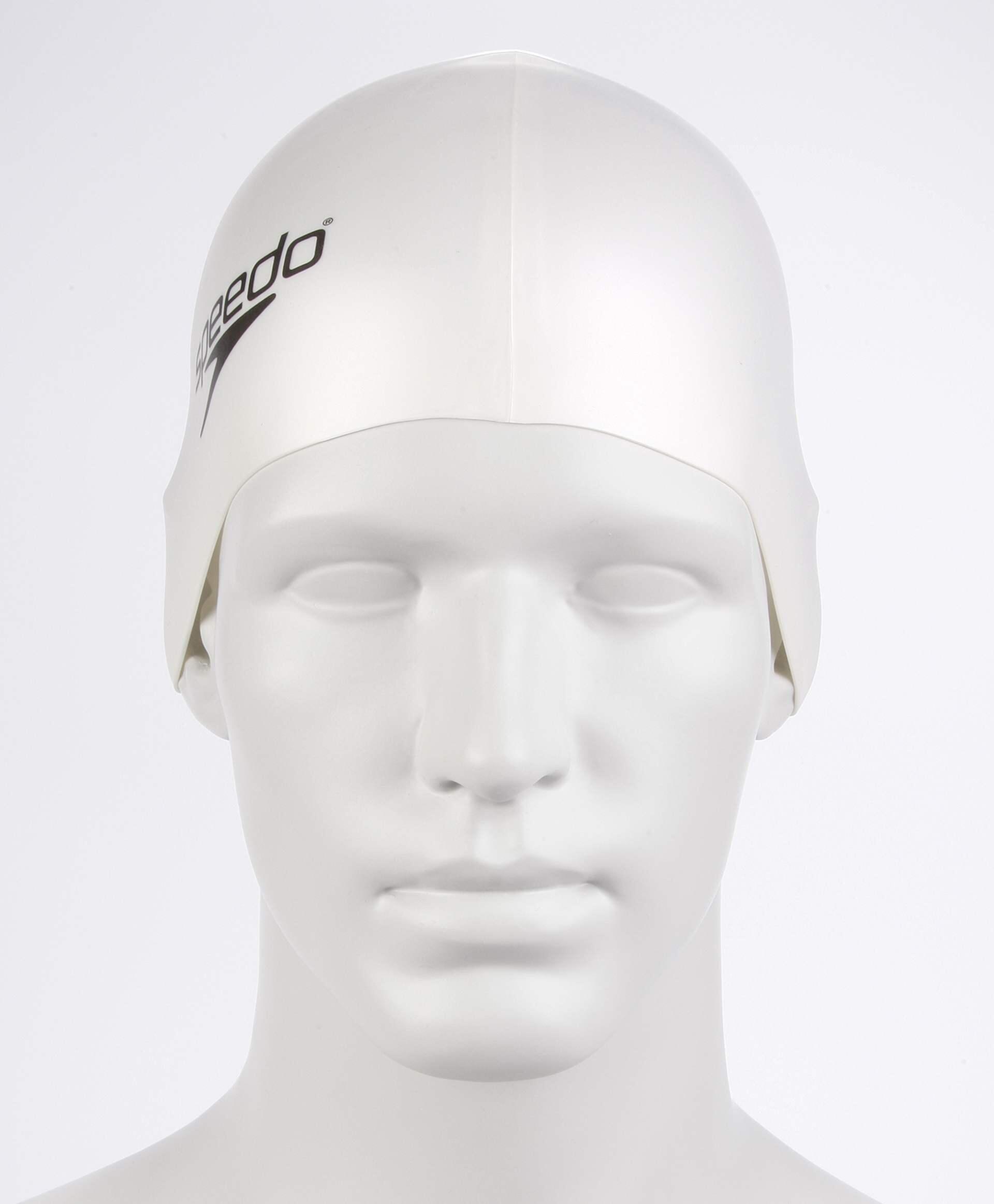 Speedo Silicone Swim Cap Blanc FLAT 3/4