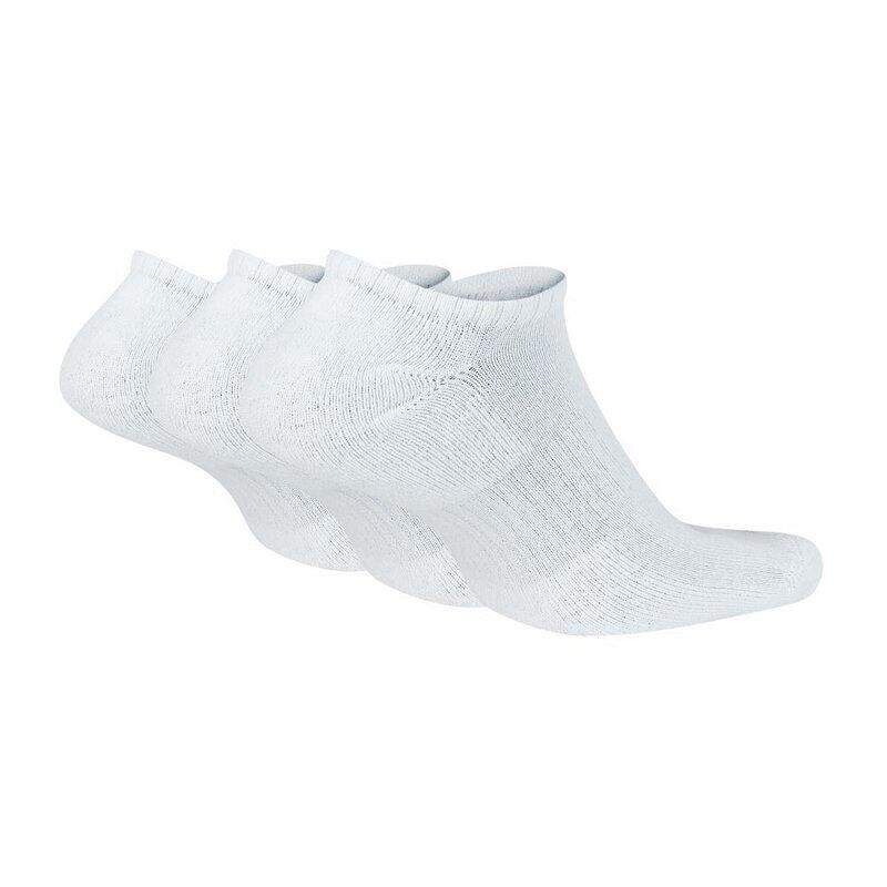 NIKE Unisex 3er Pack Sneaker Sportsocken - Everyday, No Show, einfarbig Weiß