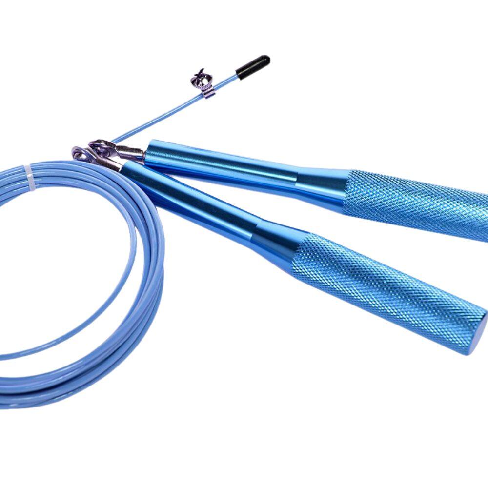 Comba de velocidad - Fitness - Mangos ajustables - Azul 2/3