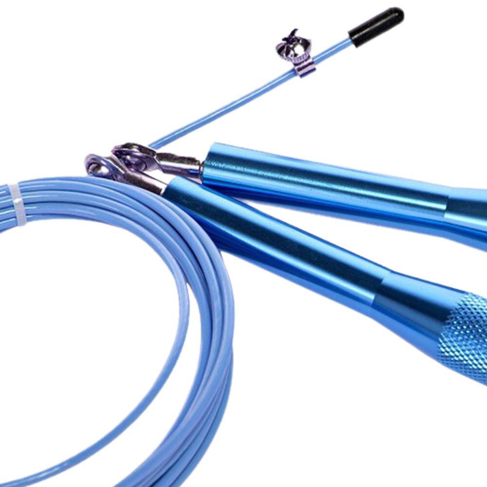 Comba de velocidad - Fitness - Mangos ajustables - Azul 3/3