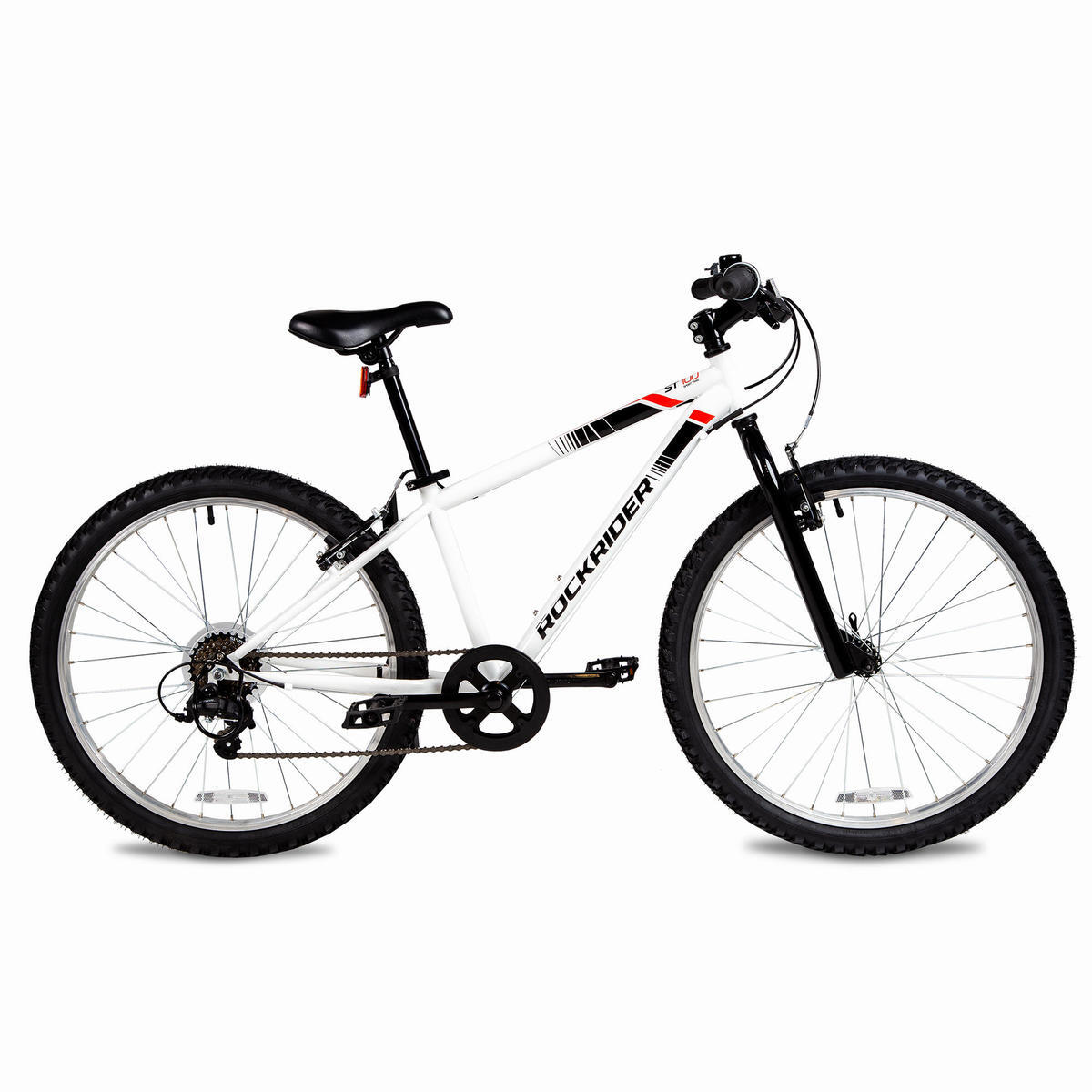 Refurbished Well Used Kids Mountain Bike ST 100 RR 24 inch White