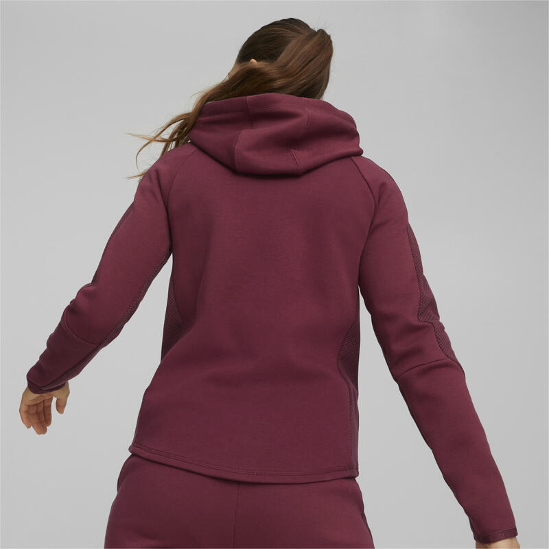 Sudadera con cremallera evoSTRIPE Mujer PUMA Dark Jasper Red