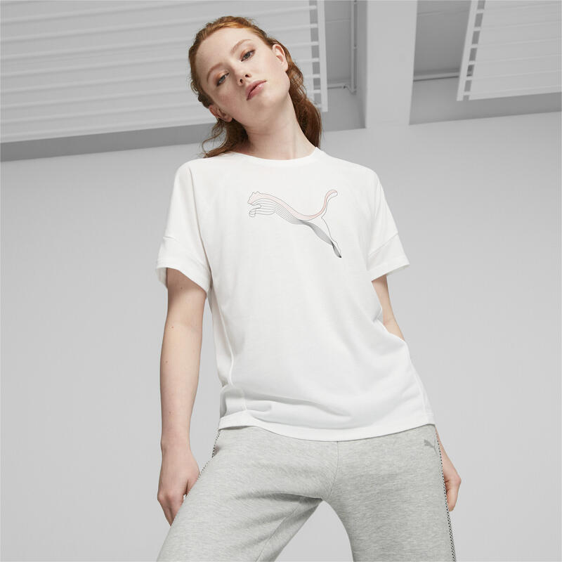 Camiseta evoSTRIPE Mujer PUMA White