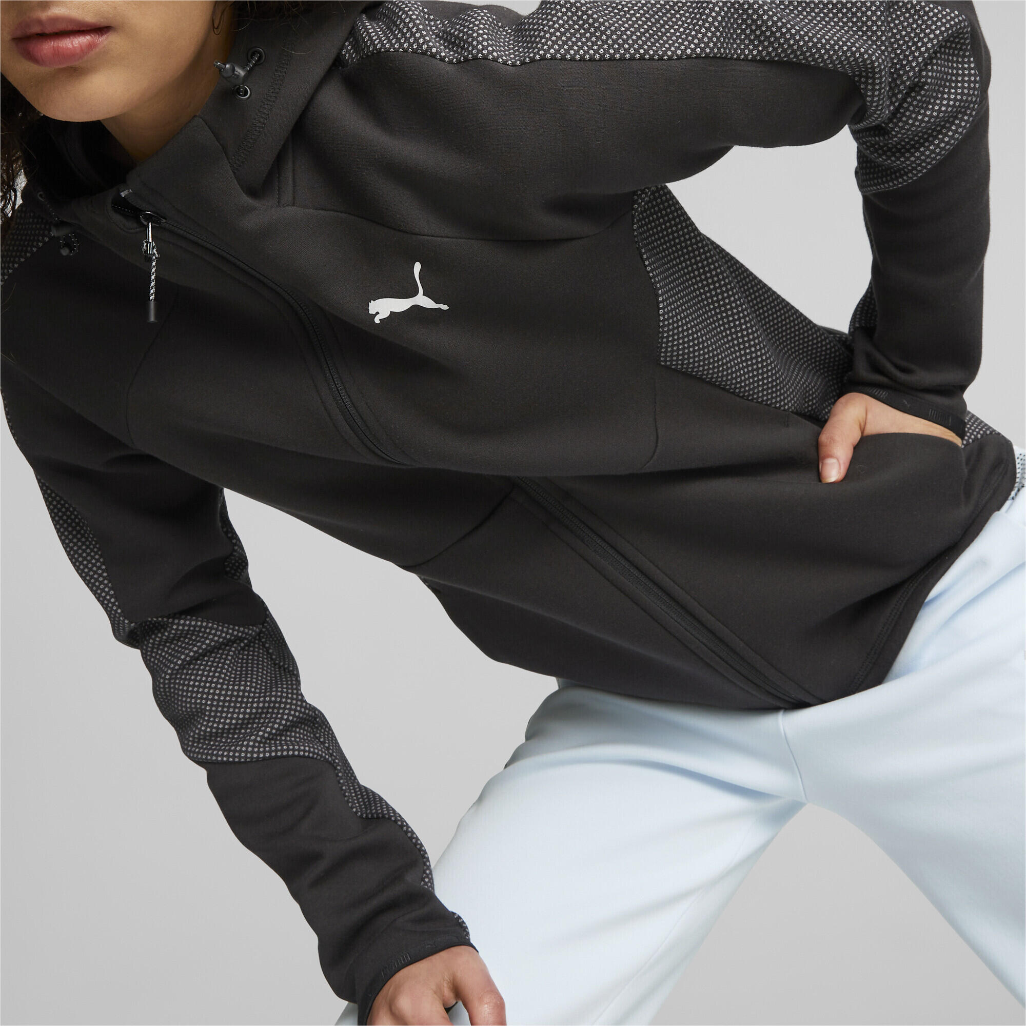Hoodie zippé EVOSTRIPE Femme PUMA Black 5/7