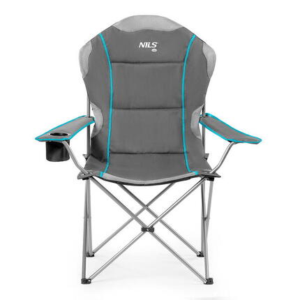 Fauteuil de camping pliable 130 kg avec accoudoirs réglables NILS CAMP NC3080