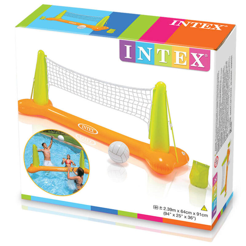 Intex 56508NP - Set Rete Volley Gonfiabile, 239x64x91 cm