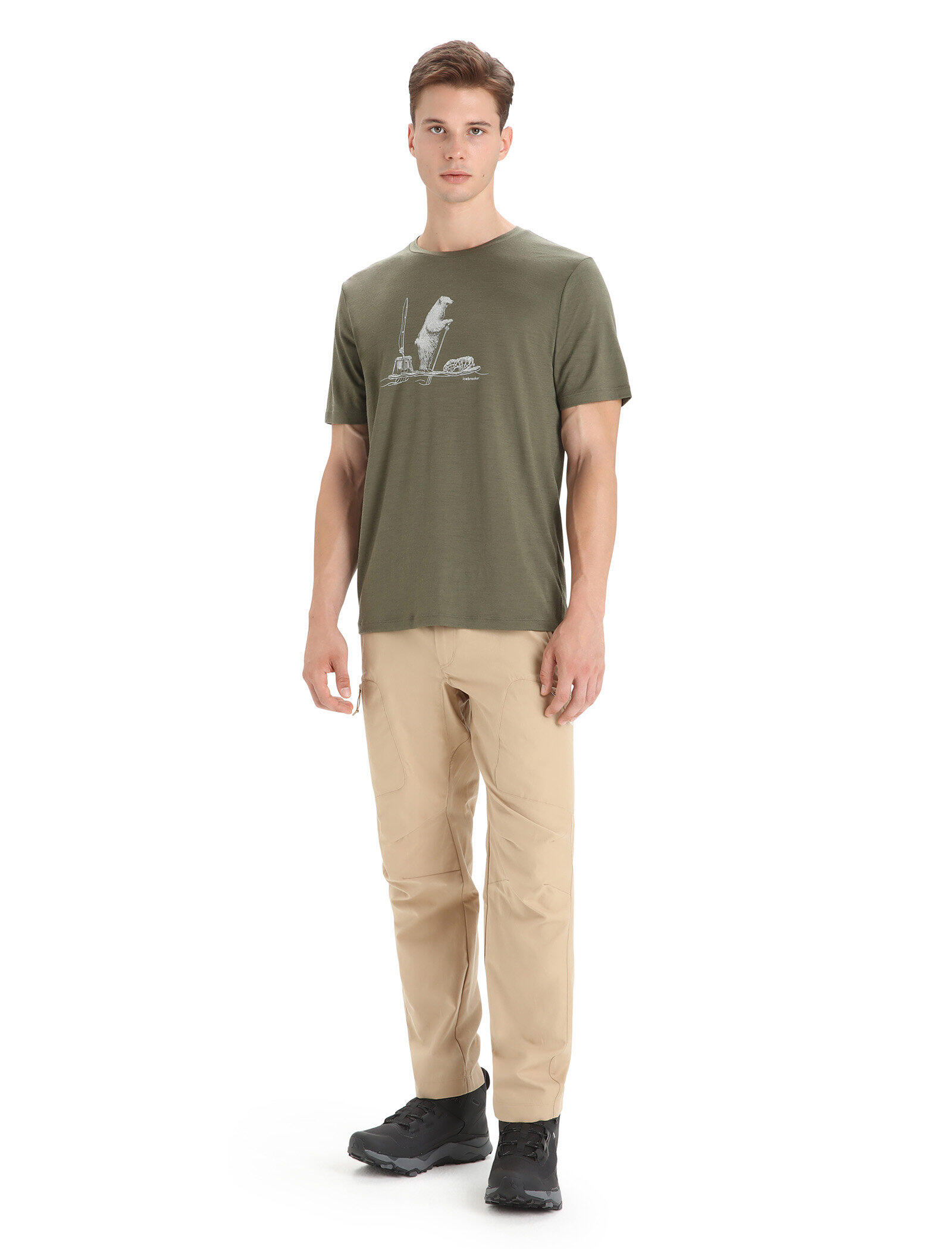 Koszulka Turystyczna Męska Icebreaker Tech Lite II SS Tee Polar Paddle T-Shirt 3/6