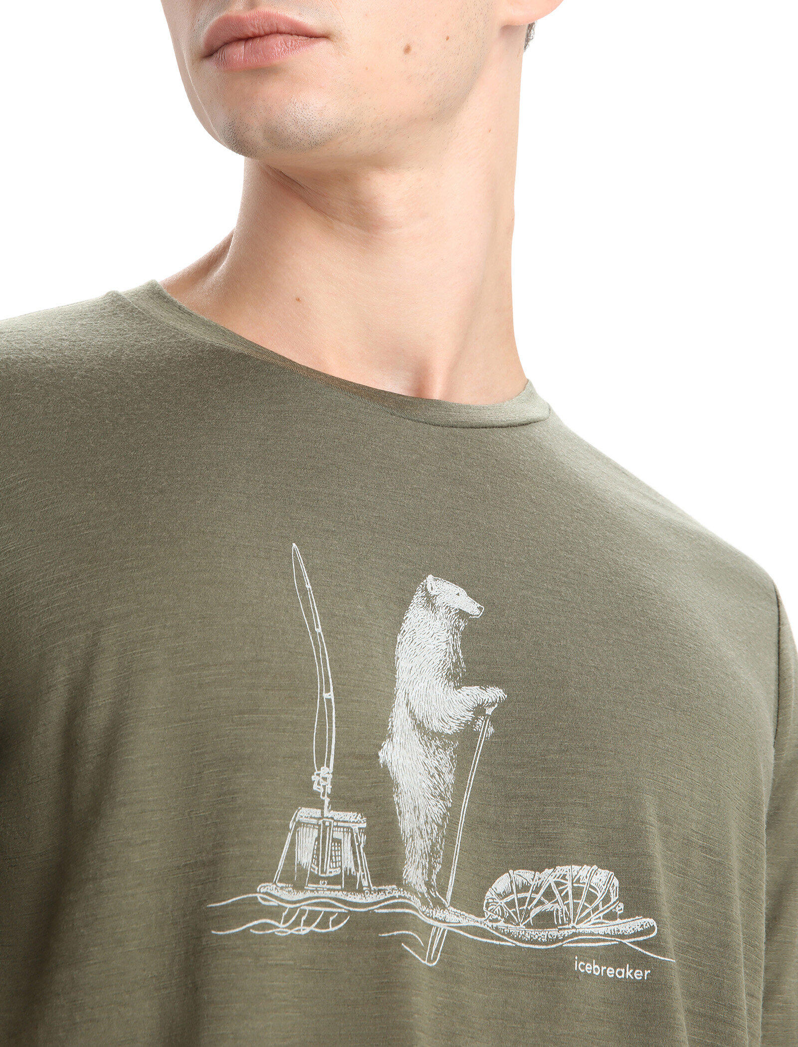 Koszulka Turystyczna Męska Icebreaker Tech Lite II SS Tee Polar Paddle T-Shirt 4/6