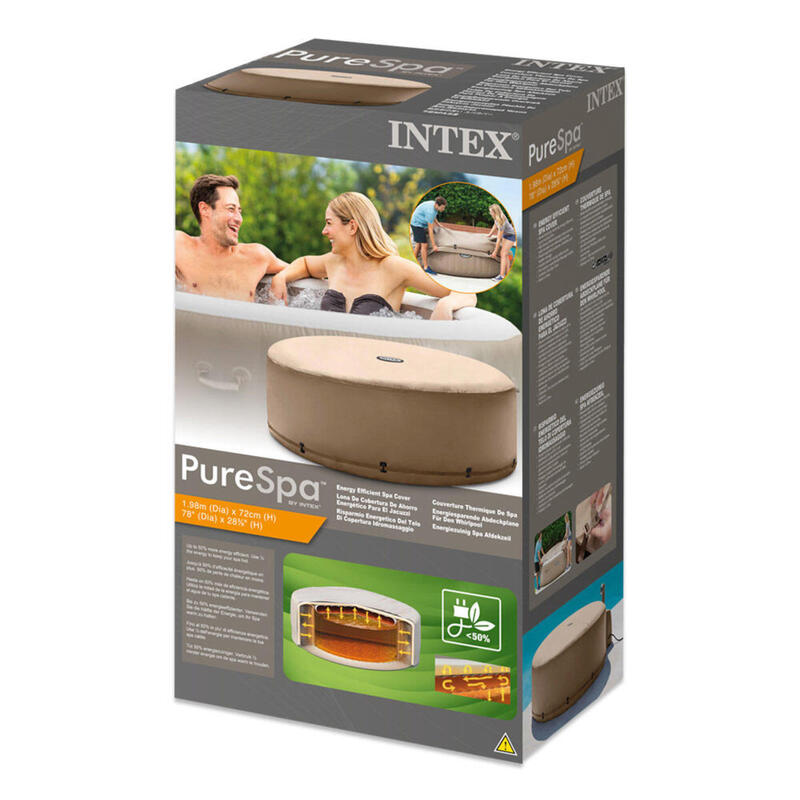Intex Couverture Écoénergétique pour PureSpa Bulles Deluxe 4p.