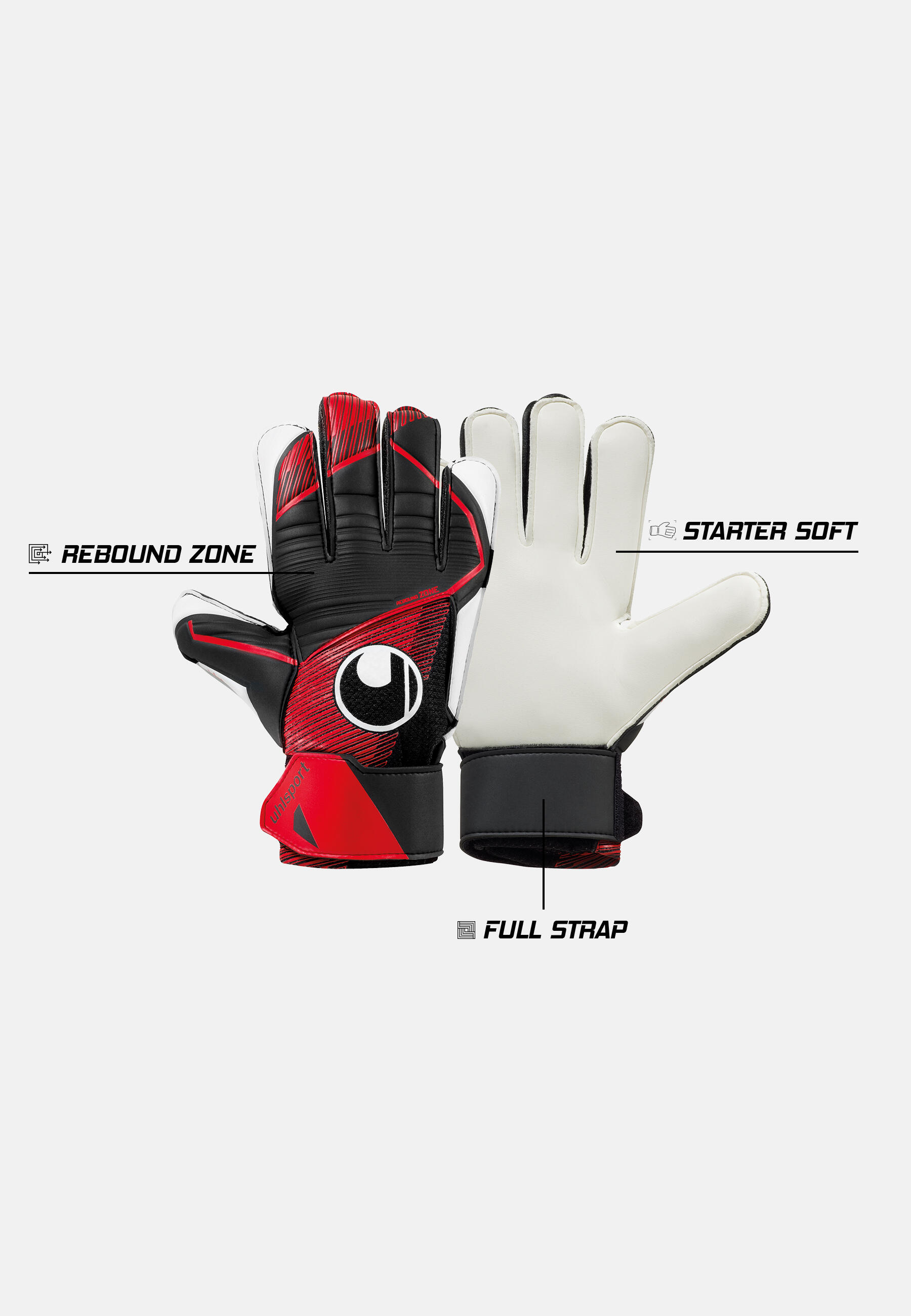 Guantes de portero POWERLINE STARTER SOFT UHLSPORT 4/5