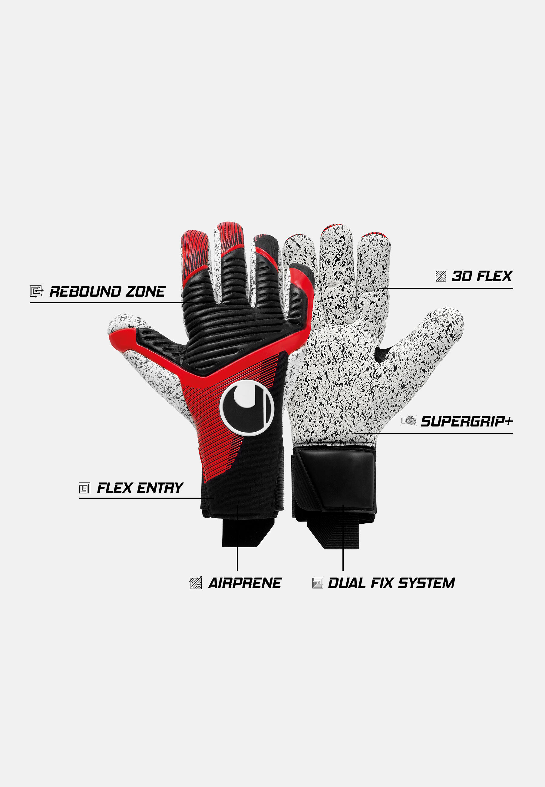 Uhlsport Powerline Supergrip+ Finger Surround  Goalkeeper Gloves 3/4
