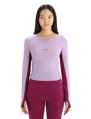 Icebreaker 125 zoneknit crewe thermisch t-shirt voor dames