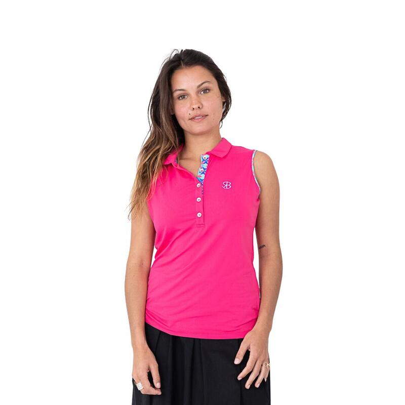 CHIBERTA Golf Polo met korte mouwen  Mouwloze Dames   Pink