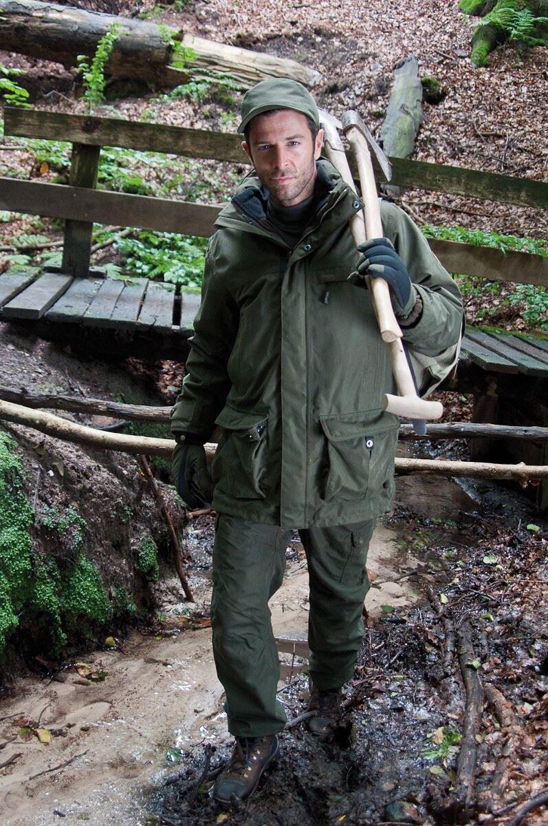 Hubertus Thermohose Jagdhose mit Membrane wasserdicht geräuschlos robust Winter 4/5