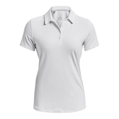 Dames golfpolo under armour zinger short sleeve white halo gray