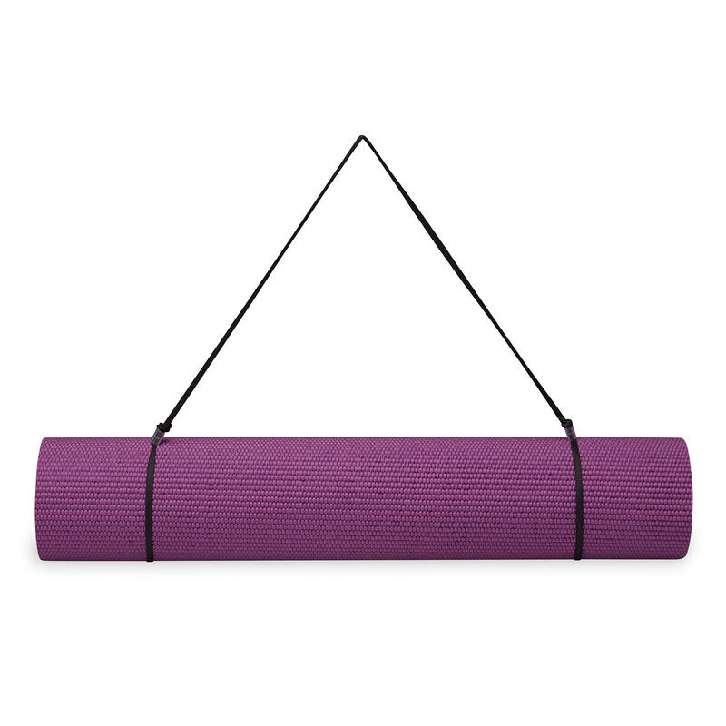 Mata do Jogi Gaiam Essentials 6 mm z paskiem fioletowa