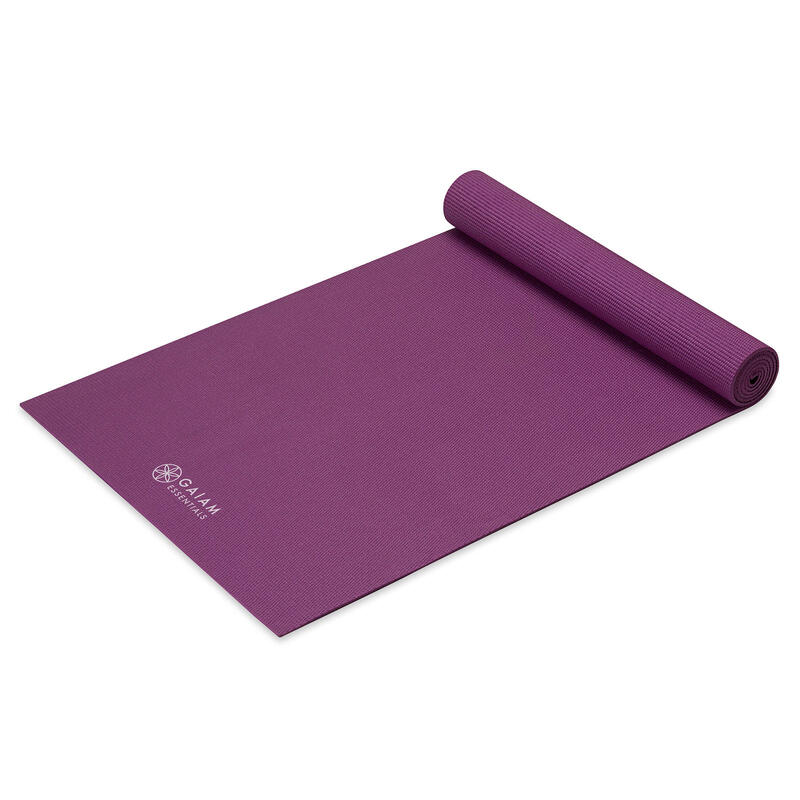 Mata do Jogi Gaiam Essentials 6 mm z paskiem fioletowa