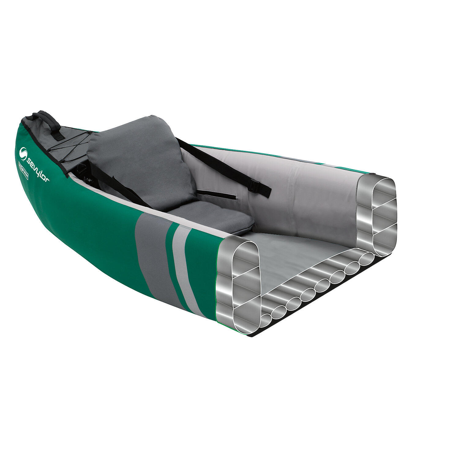 Adventure Plus 3 Person Inflatable Canoe/kayak - Green 3/6