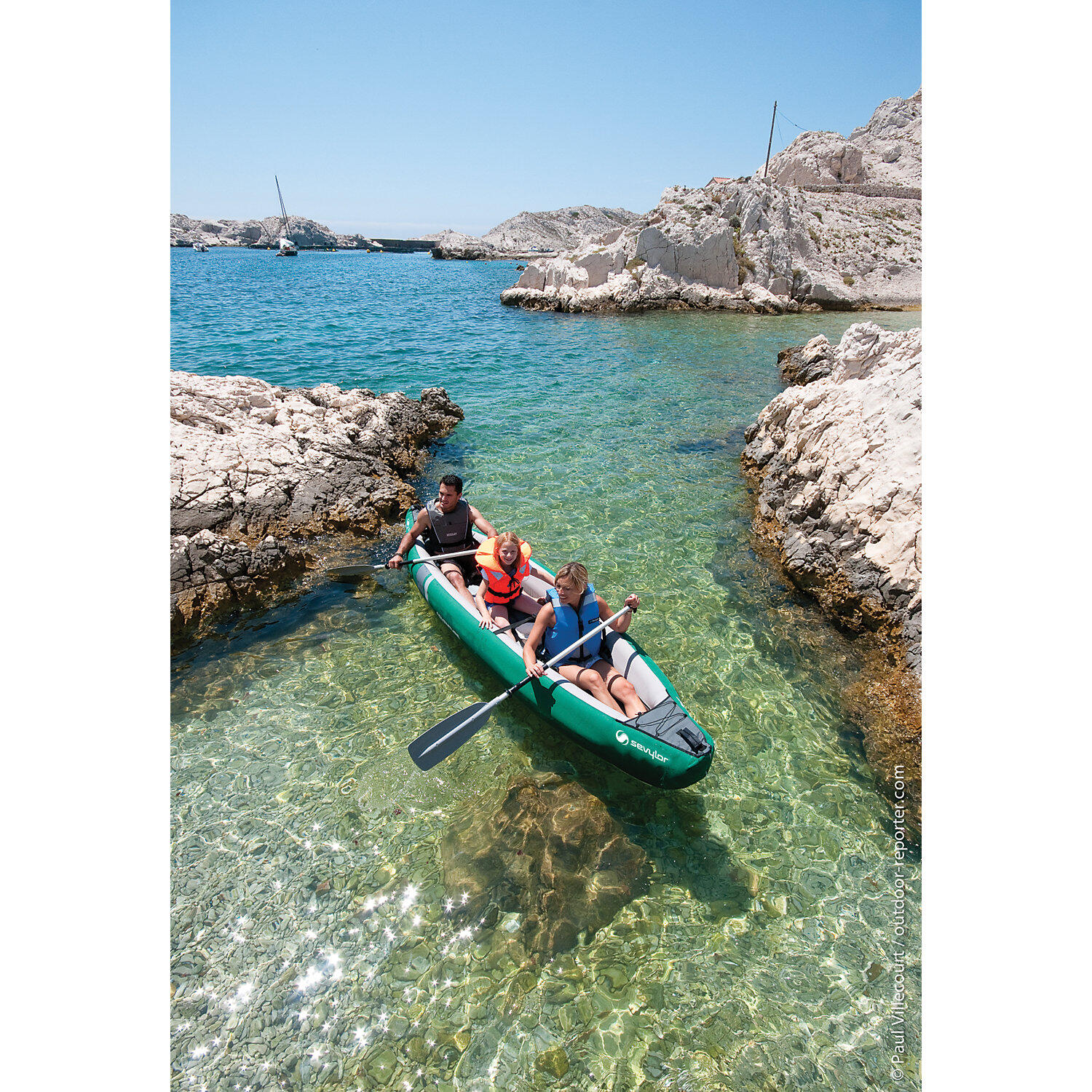 Adventure Plus 3 Person Inflatable Canoe/kayak - Green 6/6