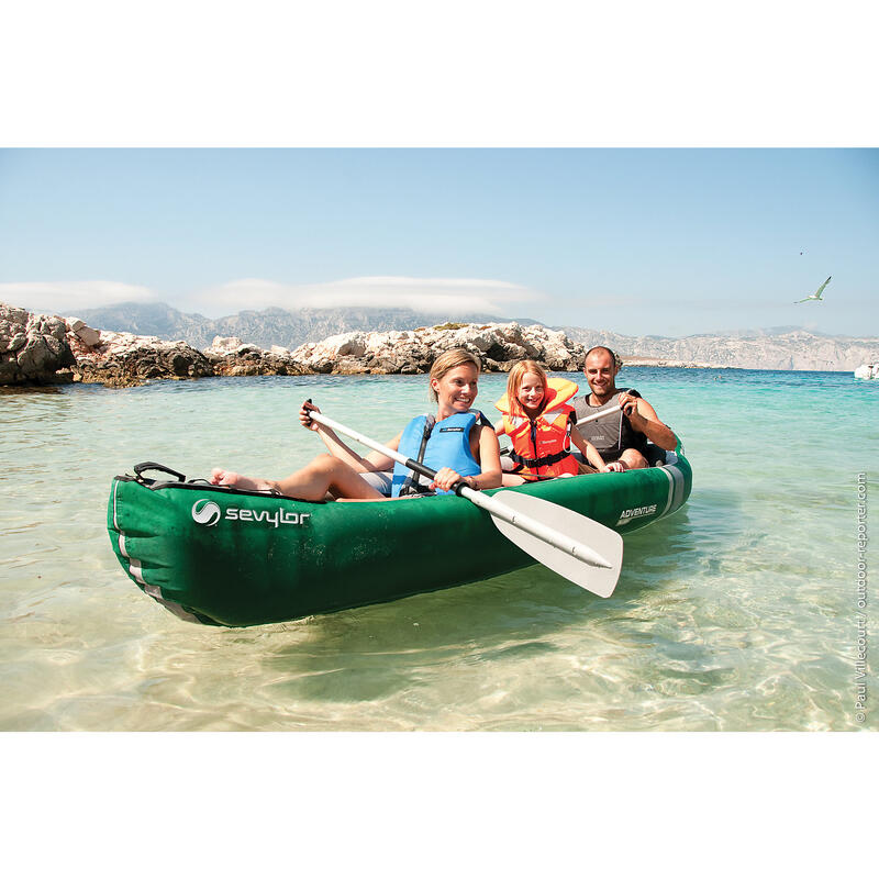 Canoa de caiaque inflável tripla Sevylor Adventure Plus