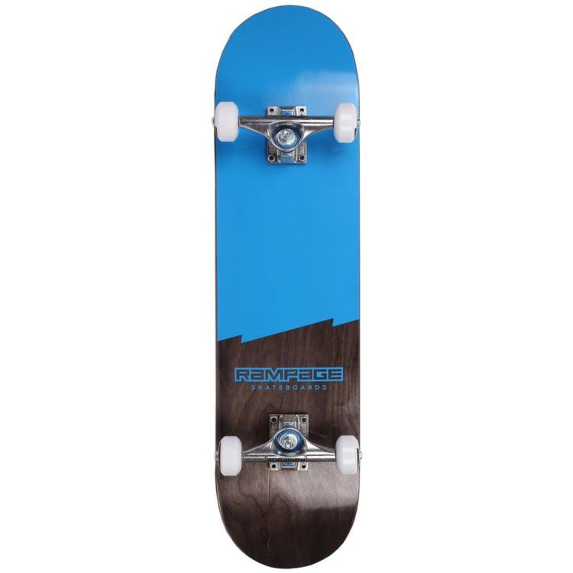 Rampage Plain Third Complete Skateboard - Blue 1/5