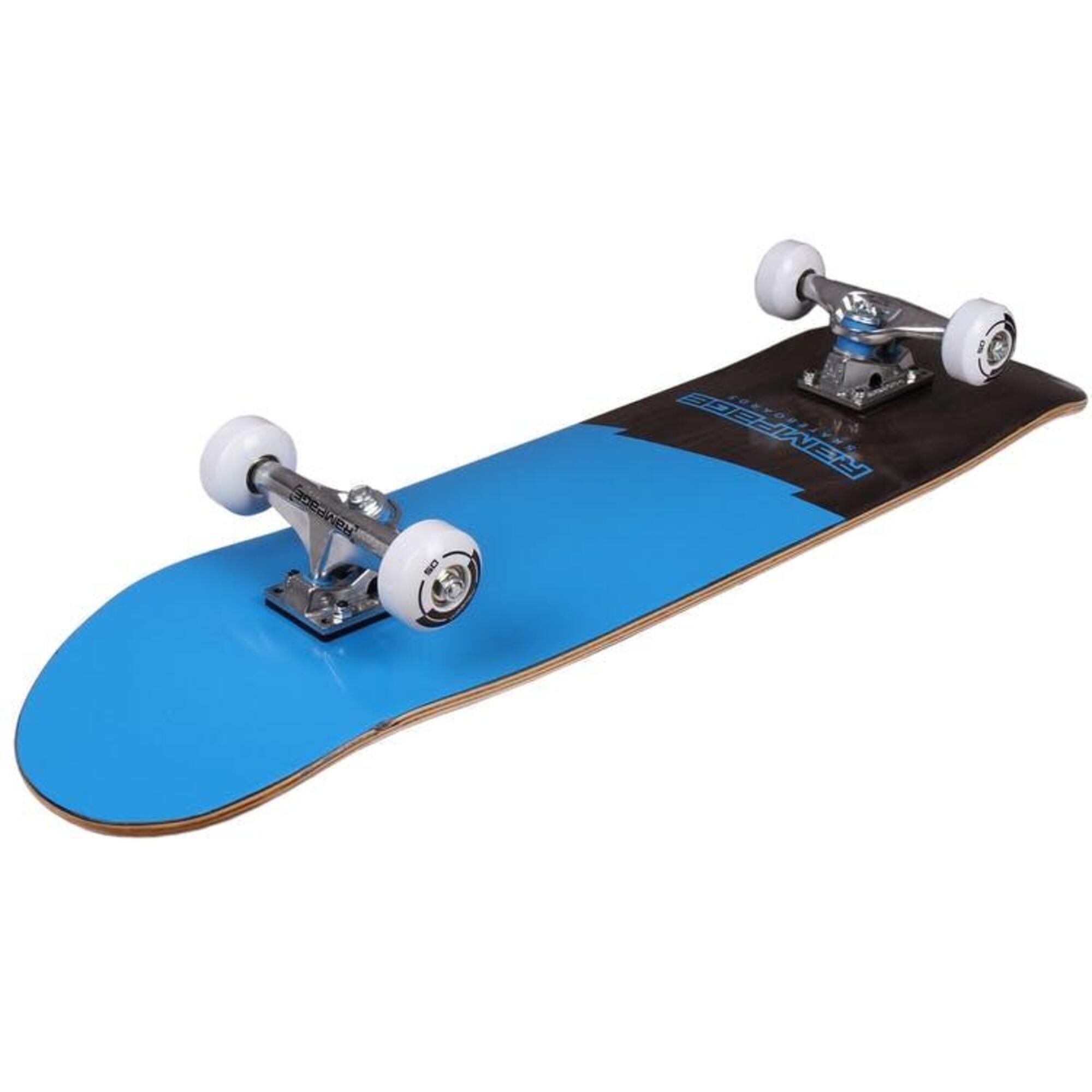 Rampage Plain Third Complete Skateboard - Blue 2/5