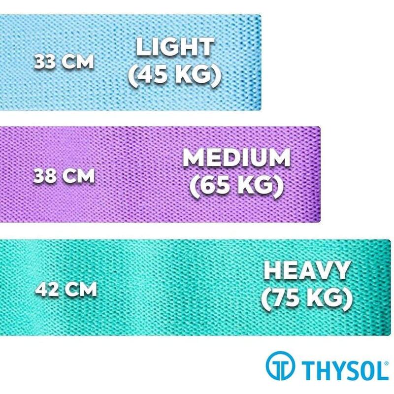 Bandas de resistencia para musculación- THYSOL (Juego de 3)