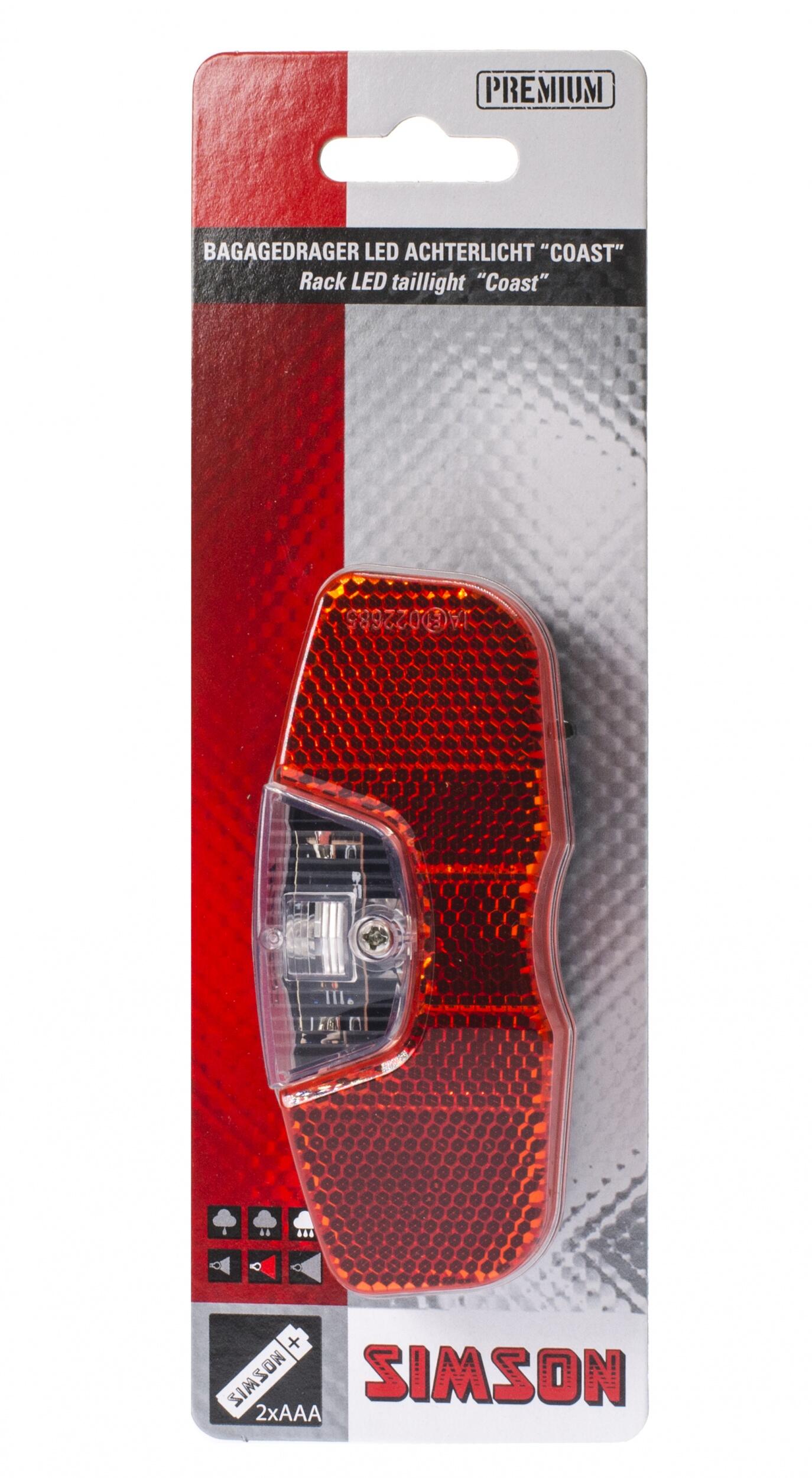 Feu arrière Simson Coast 1 LED pour porte-bagages 4/5