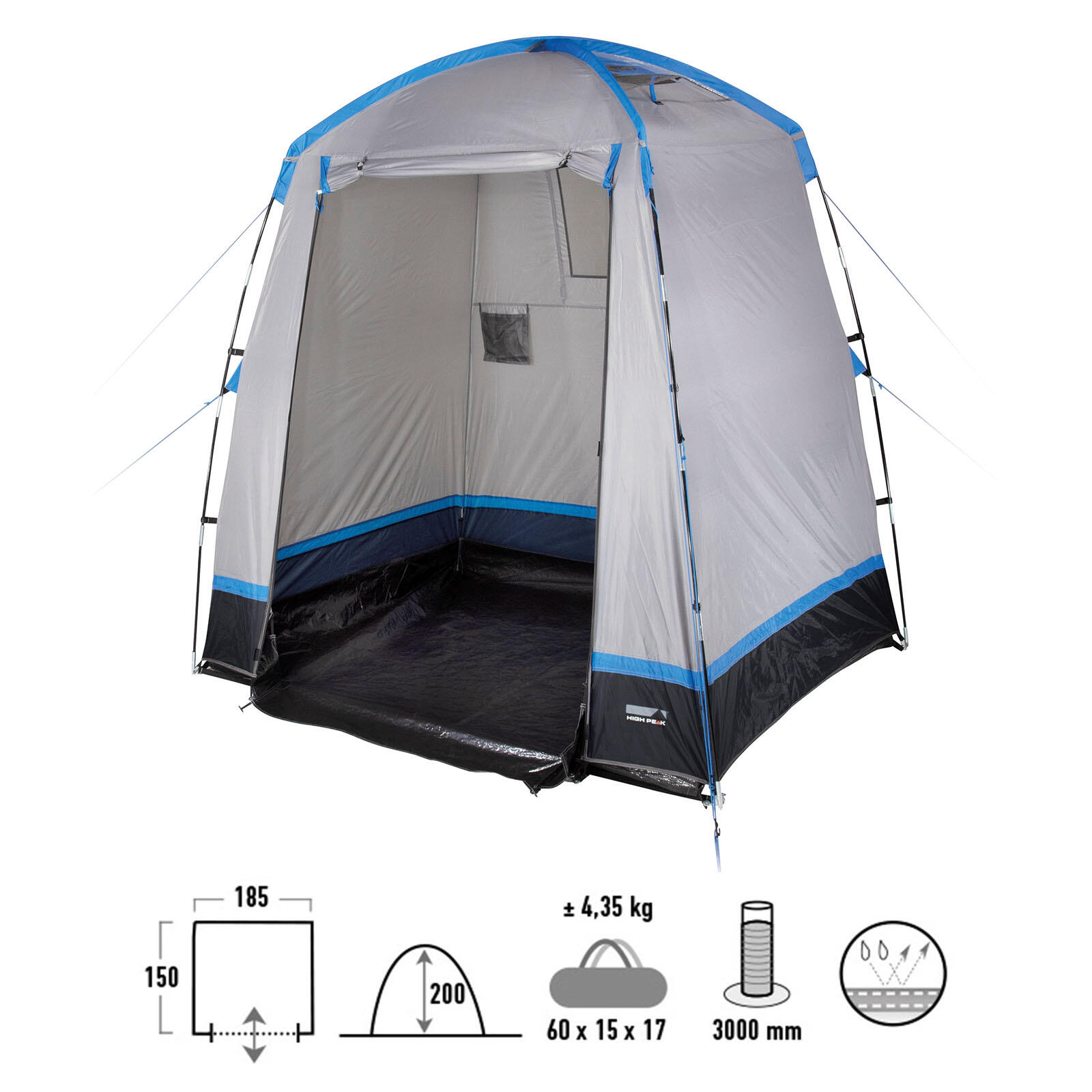 Tenda da Campeggio Torbole Cucina Doccia Tavolino Bicicletta Spogliatoio 2/7