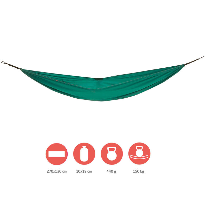 Bass Hammock Hamac de voyage Camping Résistant aux intempéries Nylon 440g Léger