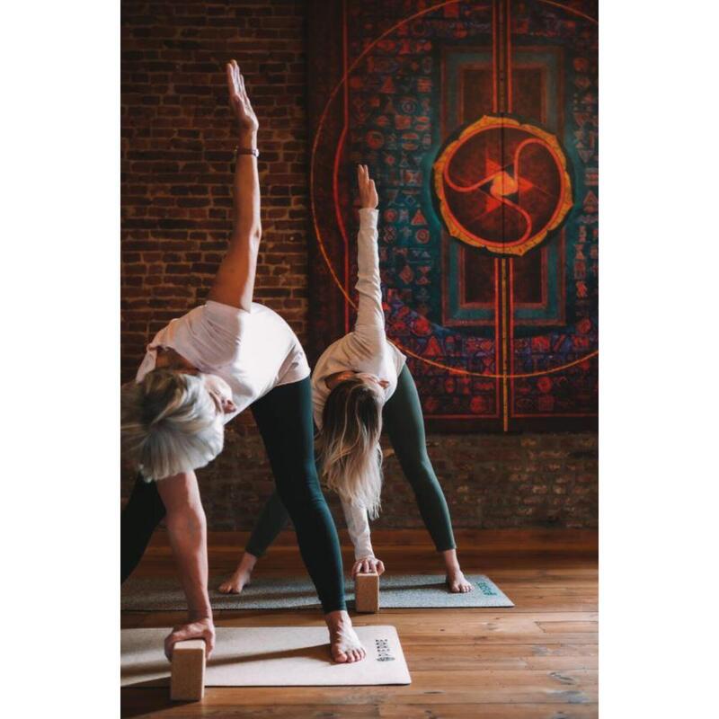 Due Blocchi di Yoga - Sughero e Gomma Reciclata - 22,7cm x 12cm x 7,5cm