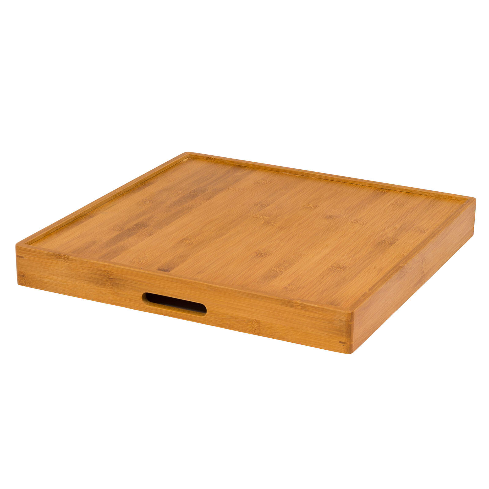 Plateau en bois 2en1 de service & table Petit déjeuner Poignée bambou 3/7