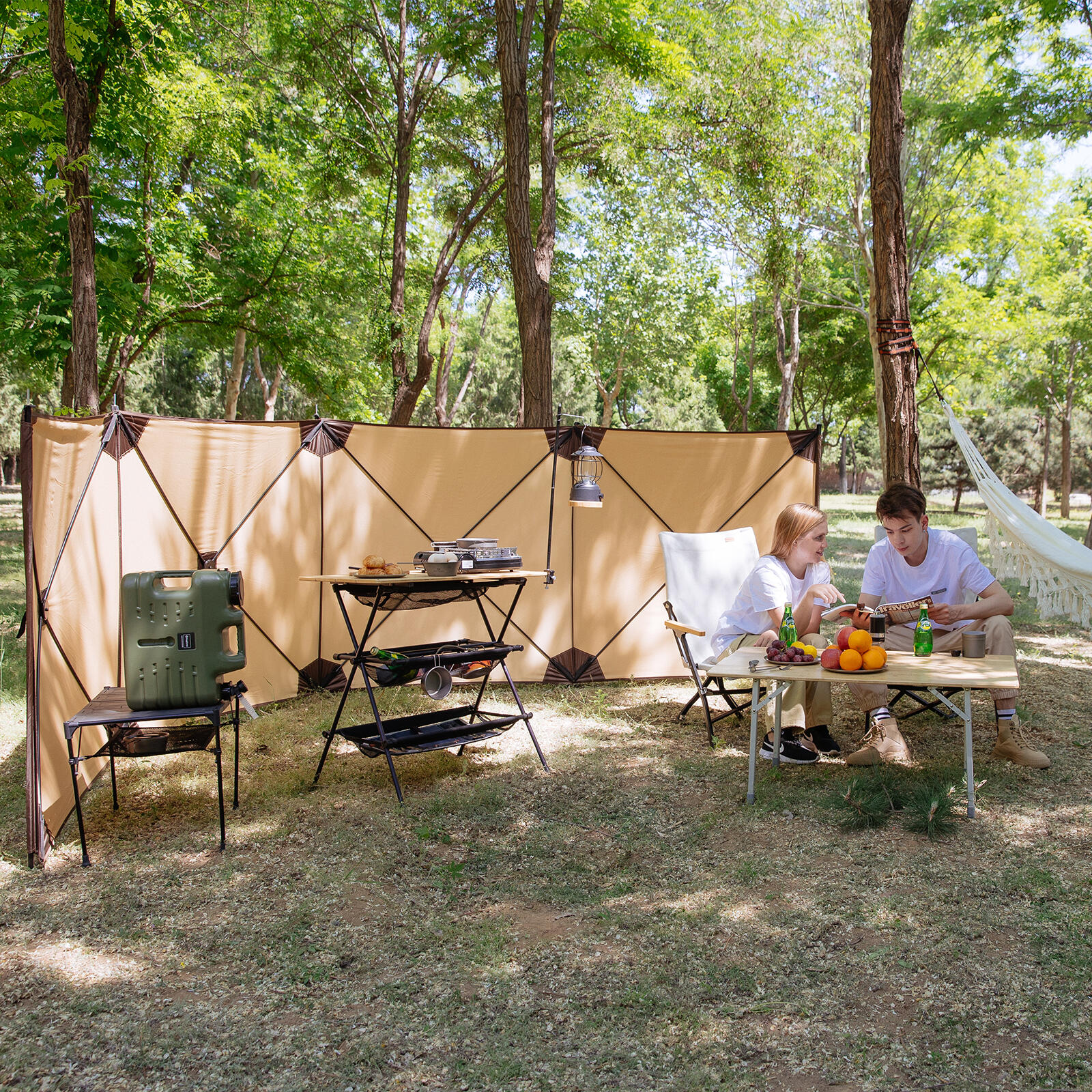 Paravent de camping Camden Quick Up XL Tente plage 500x125 5/6