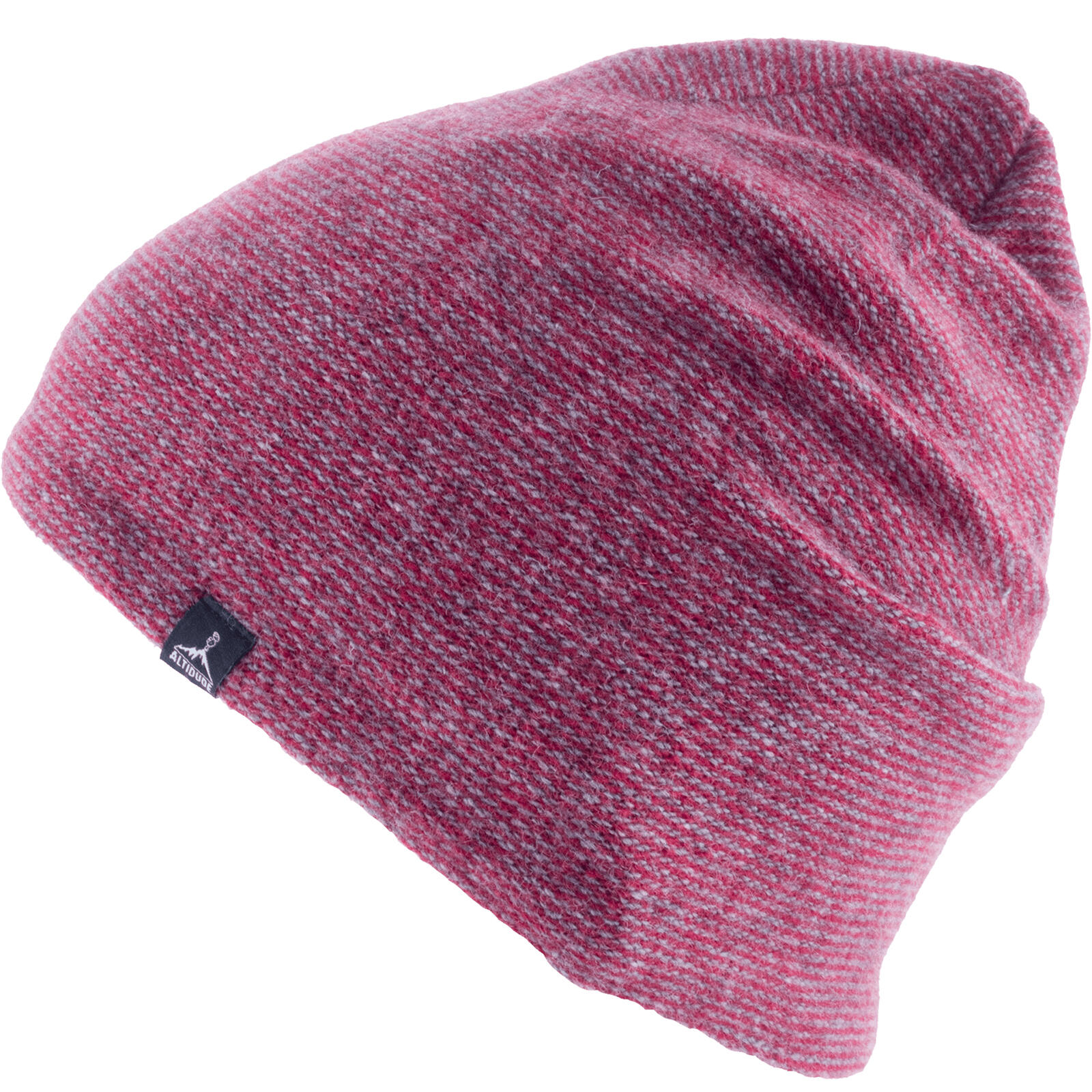 Altidude - Bonnet D'Hiver Sensei Tricoté Fin Unisexe Laine Mérinos - Bonnet - Bordeaux|gris|rouge - Taille Unique - Decathlon