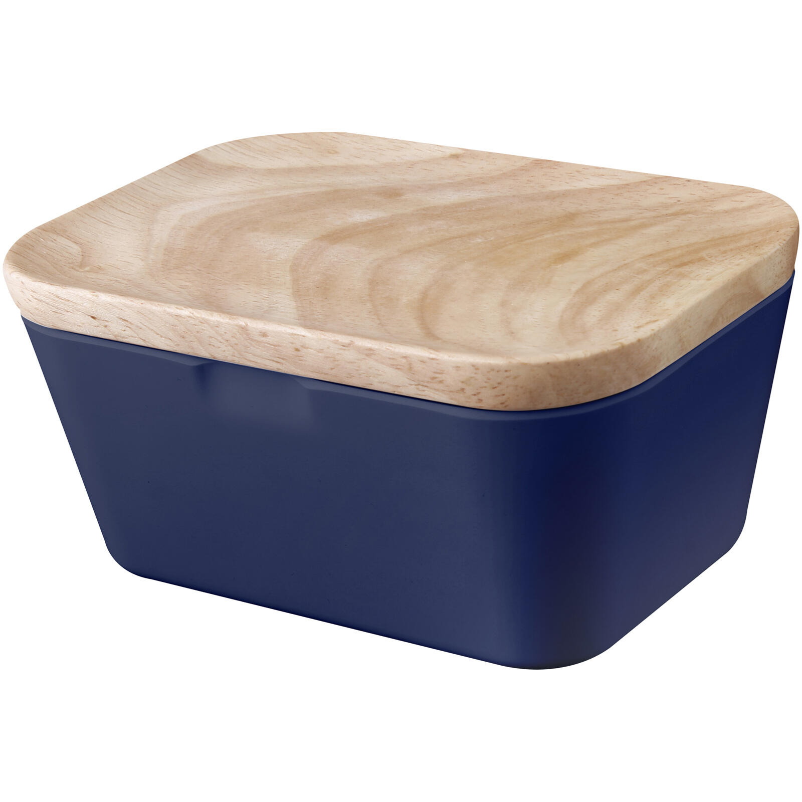 Mantequera de melamina Recipiente Tabla madera Tapa Cuadrada 1/5